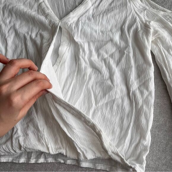 Topshop Open Shoulder Wrap Blouse - Picture 4 of 11